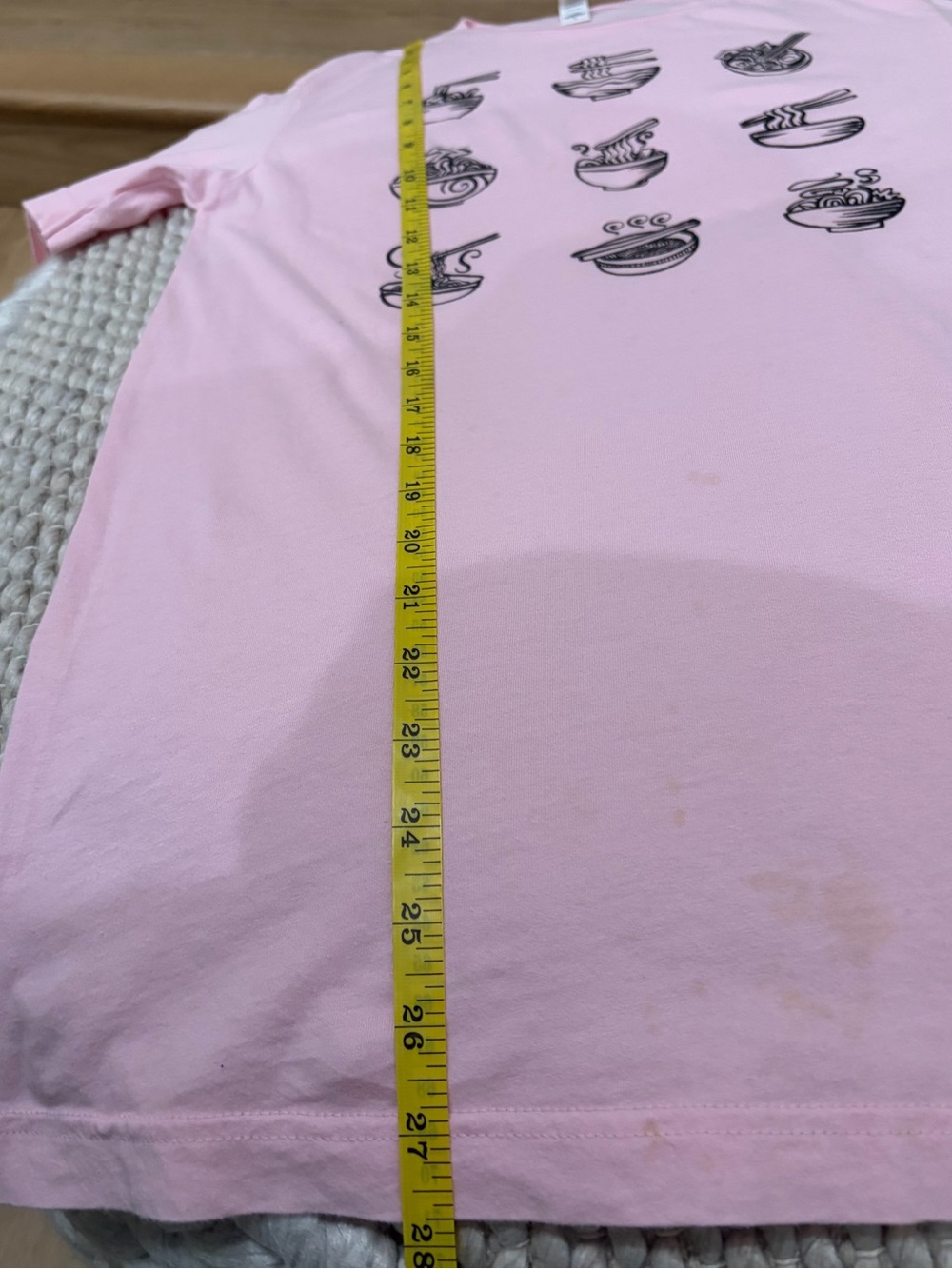 Bella Canvas Ramen Graphic Tee Pink Cotton Size Small - Picture 6 of 12